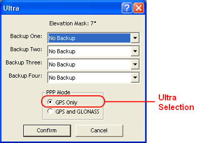 f using the Ultra Service ensure Ultra Mode is GPS Only